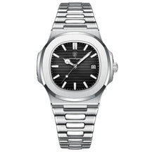 Lugan™ Klassisches Uhrwerk aus Edelstahl - Schwarz - Lugan™ Klassisches Uhrwerk aus Edelstahl - € - heren accessoires - Concept Frankfurt