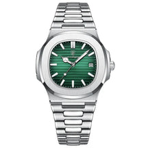 Lugan™ Klassisches Uhrwerk aus Edelstahl - Grün - Lugan™ Klassisches Uhrwerk aus Edelstahl - € - heren accessoires - Concept Frankfurt