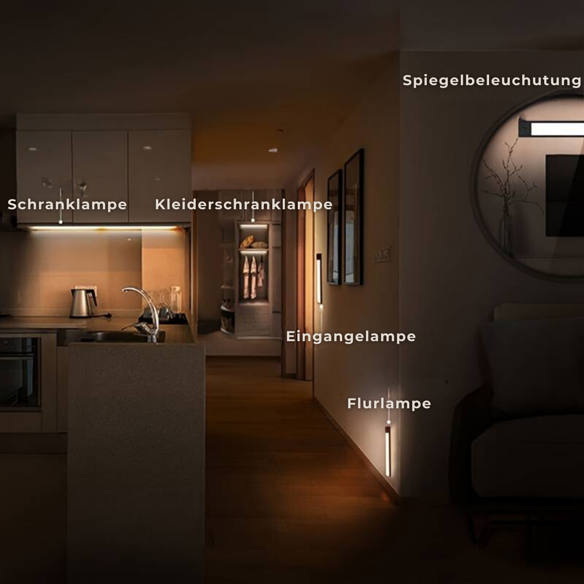 Luminarlux | USB-LED-Lampe mit Sensormodus - - Luminarlux | USB-LED-Lampe mit Sensormodus - € - Hängelampen Tragbare Lampen Wandleuchten - Concept Frankfurt