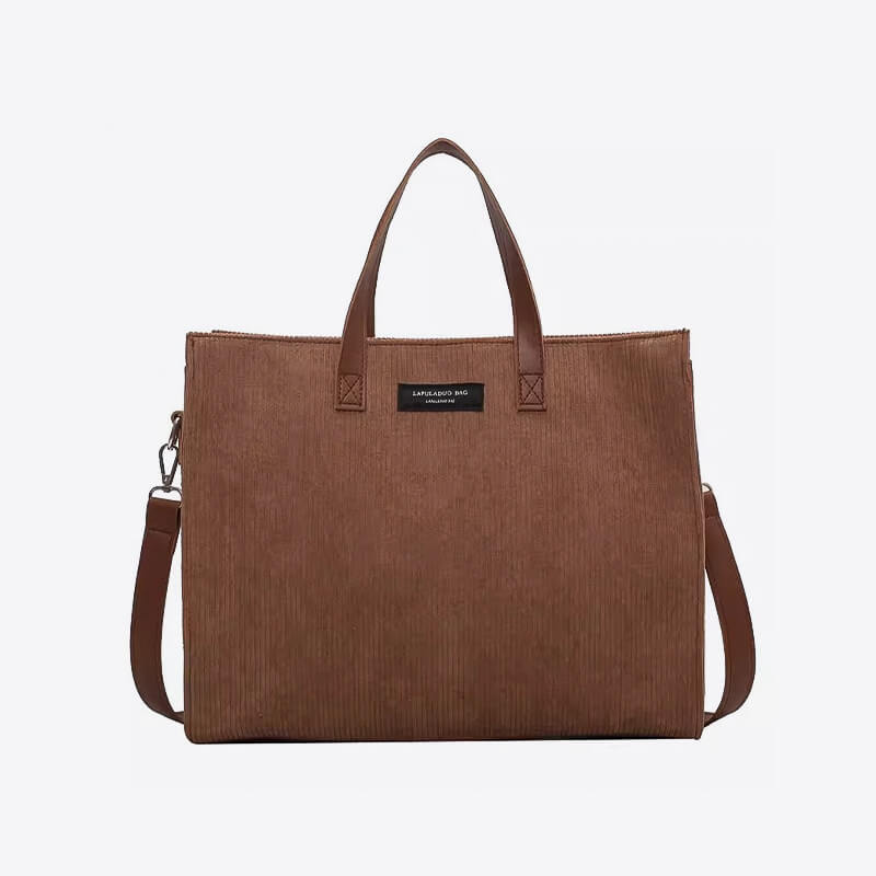 Vintage Samt Tasche - Shopping Bag - Braun - Damen Handtaschen - Handtasche Samt Schultertasche Shopper - Concept Frankfurt