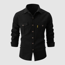 Samuel Trendy Men's Blouse™ - Schwarz - Samuel Trendy Men's Blouse™ - € - heren kleding - Concept Frankfurt