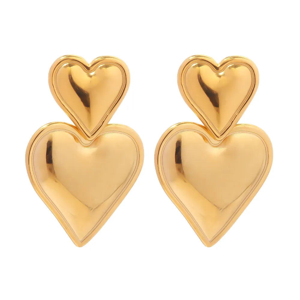 Herz Ohrringe 14K Gold plattiert - - Herz Ohrringe 14K Gold plattiert - € - - Concept Frankfurt