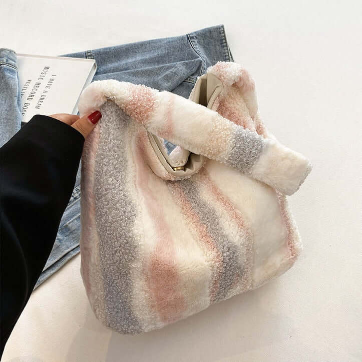 Fleece Handtasche - - Damen Handtaschen - Handtasche Schultertasche - Concept Frankfurt