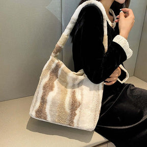 Fleece Handtasche - - Damen Handtaschen - Handtasche Schultertasche - Concept Frankfurt