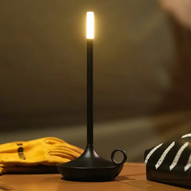 WickGlow | Einzigartige und luxuriöse Tischlampe - Schwarz - - Außenlampen Tischlampen Tragbare Lampen - Concept Frankfurt