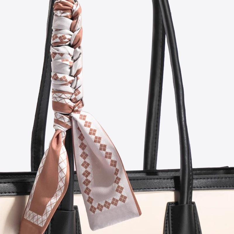Zweifarbige Tote Schultertasche - - Zweifarbige Tote Schultertasche - € - Handtasche Schultertasche Shopper - Concept Frankfurt