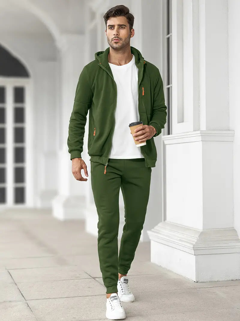 Gerry - Klassisches Trainingsanzug - Armeegrün - Gerry - Klassisches Trainingsanzug - € - heren kleding - Concept Frankfurt