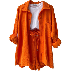 Helen™ | Baumwoll-Set für Frauen - Orange - Helen™ | Baumwoll-Set für Frauen - € - - Concept Frankfurt