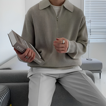 Gavi Sweater™ - Premium-Polo für Herren - Grau - Gavi Sweater™ - Premium-Polo für Herren - € - heren kleding men sweater - Concept Frankfurt