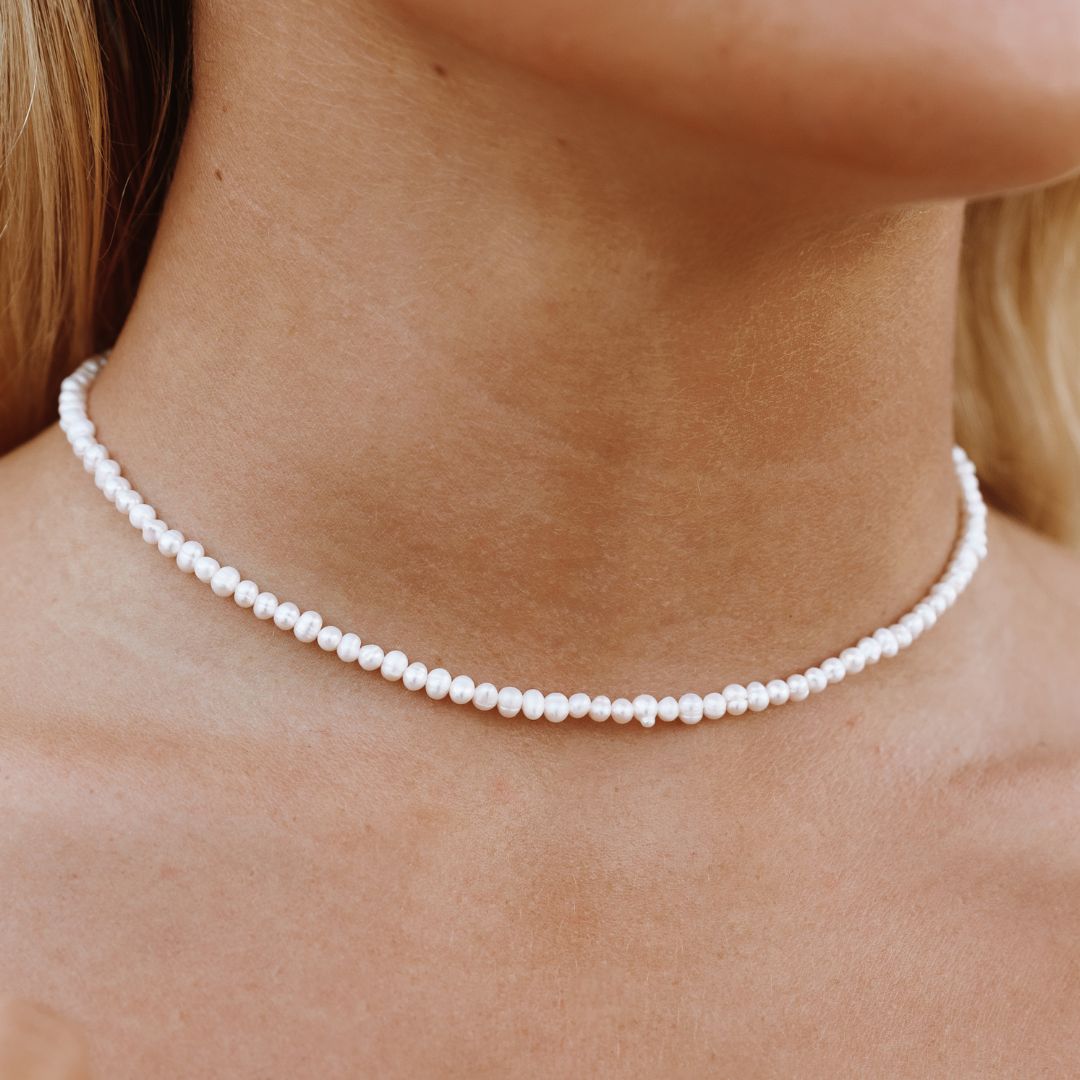Mini Süßwasserperlen Halsband - - necklace - - Concept Frankfurt