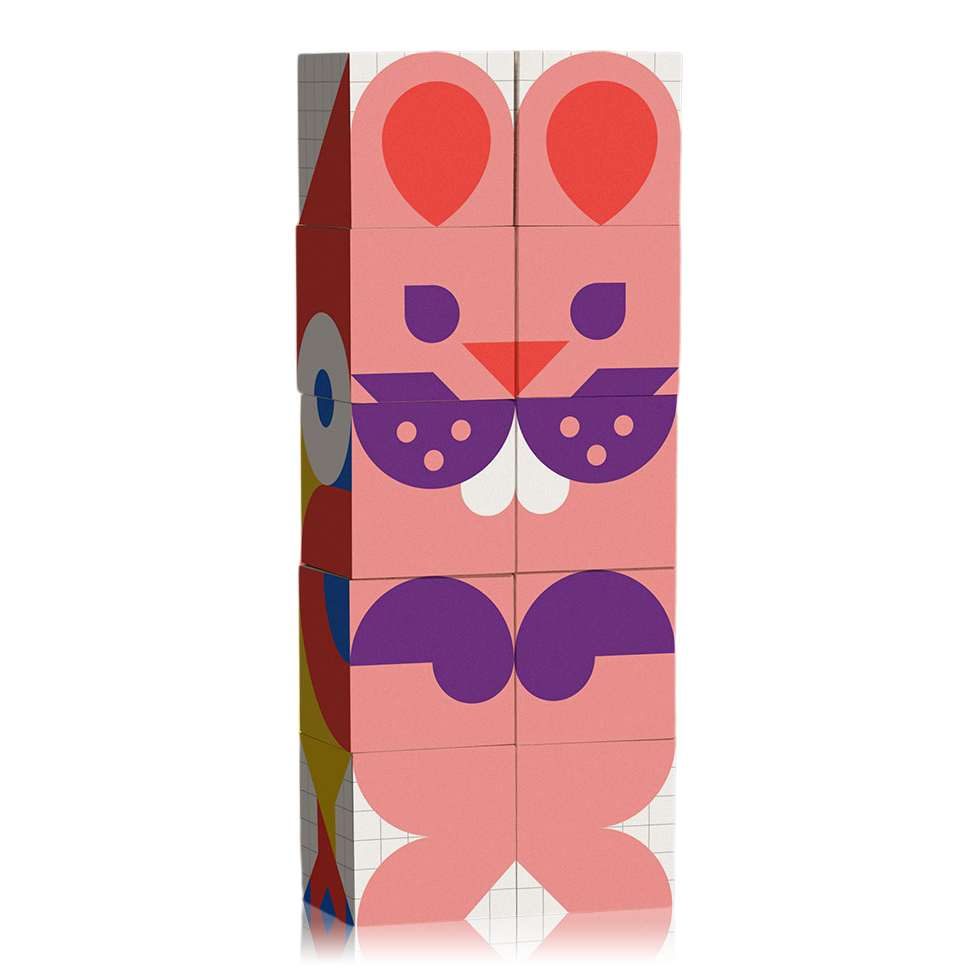 10-teiliges Puzzle-Blockspielzeug - - Buch kreatives Bastelhaus20240423 Spielzeug - Concept Frankfurt