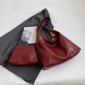Scarlett Distressed Leather Tote - - - Concept Frankfurt