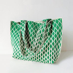 Einkaufstasche mit Ripple-Textur - Grün - - Concept Frankfurt