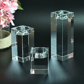 Minimalistische Kristall-Kerzenständer - 3er Set - 16mardeleted Dekoration Halterungen Raum Schlafzimmer Servicepoints Wohnzimmer - Concept Frankfurt
