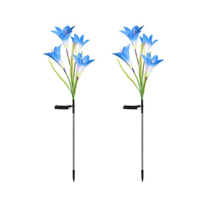LED-Blumenlichter - Lilie blau - 2 Stück - - Concept Frankfurt