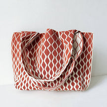 Einkaufstasche mit Ripple-Textur - Rostrot - - Concept Frankfurt